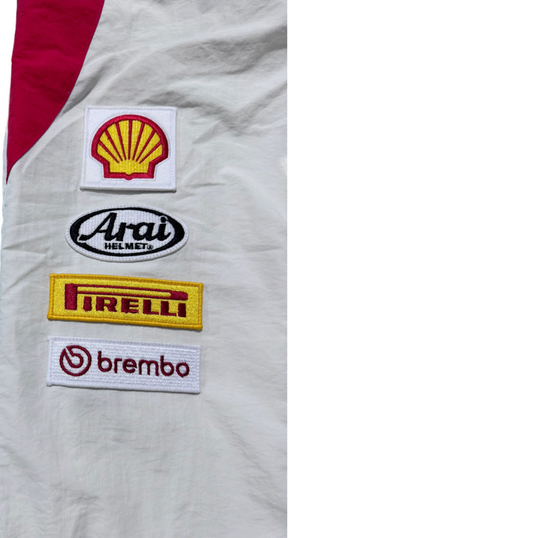 Supreme Ducati track pants white and red