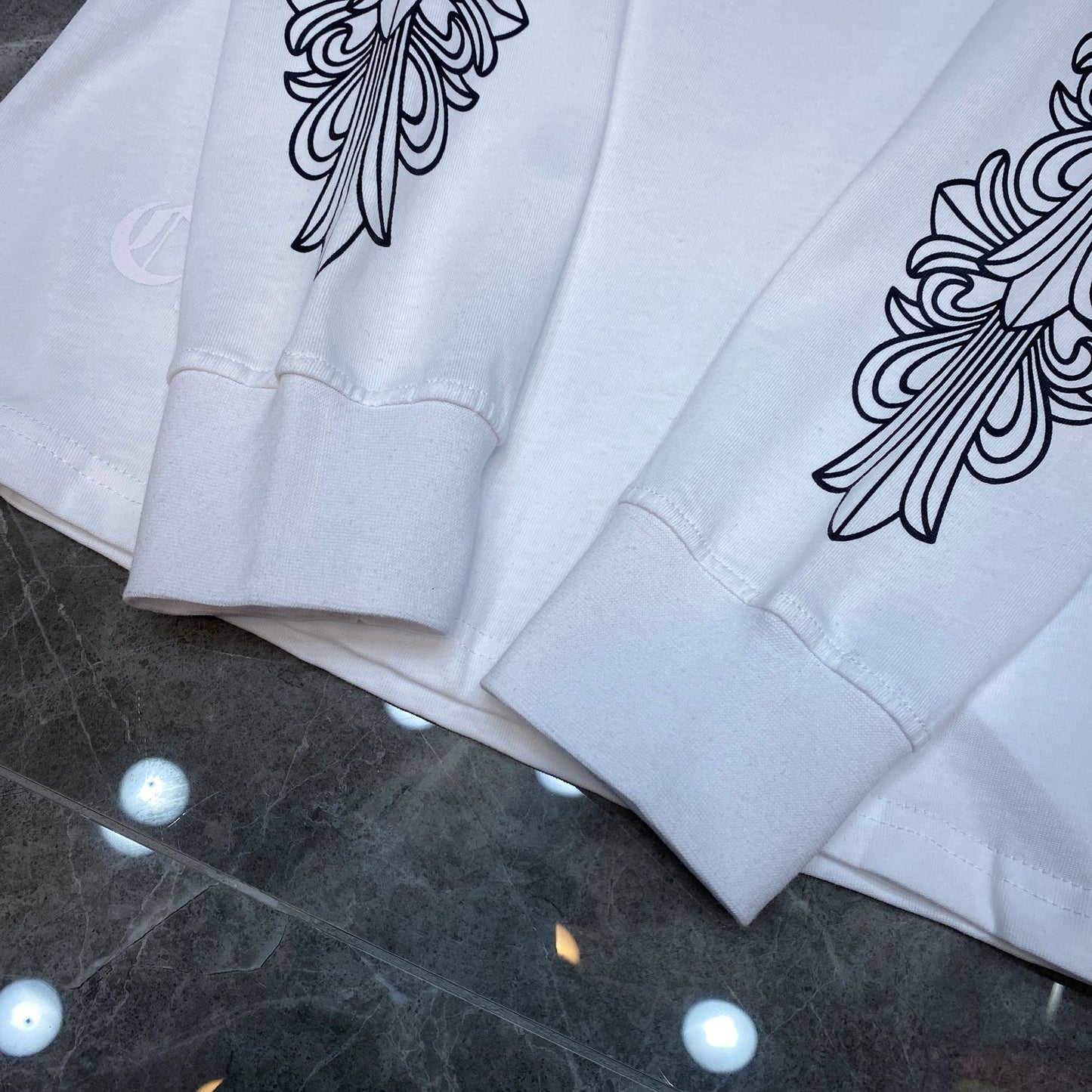 White chrome hearts longsleave