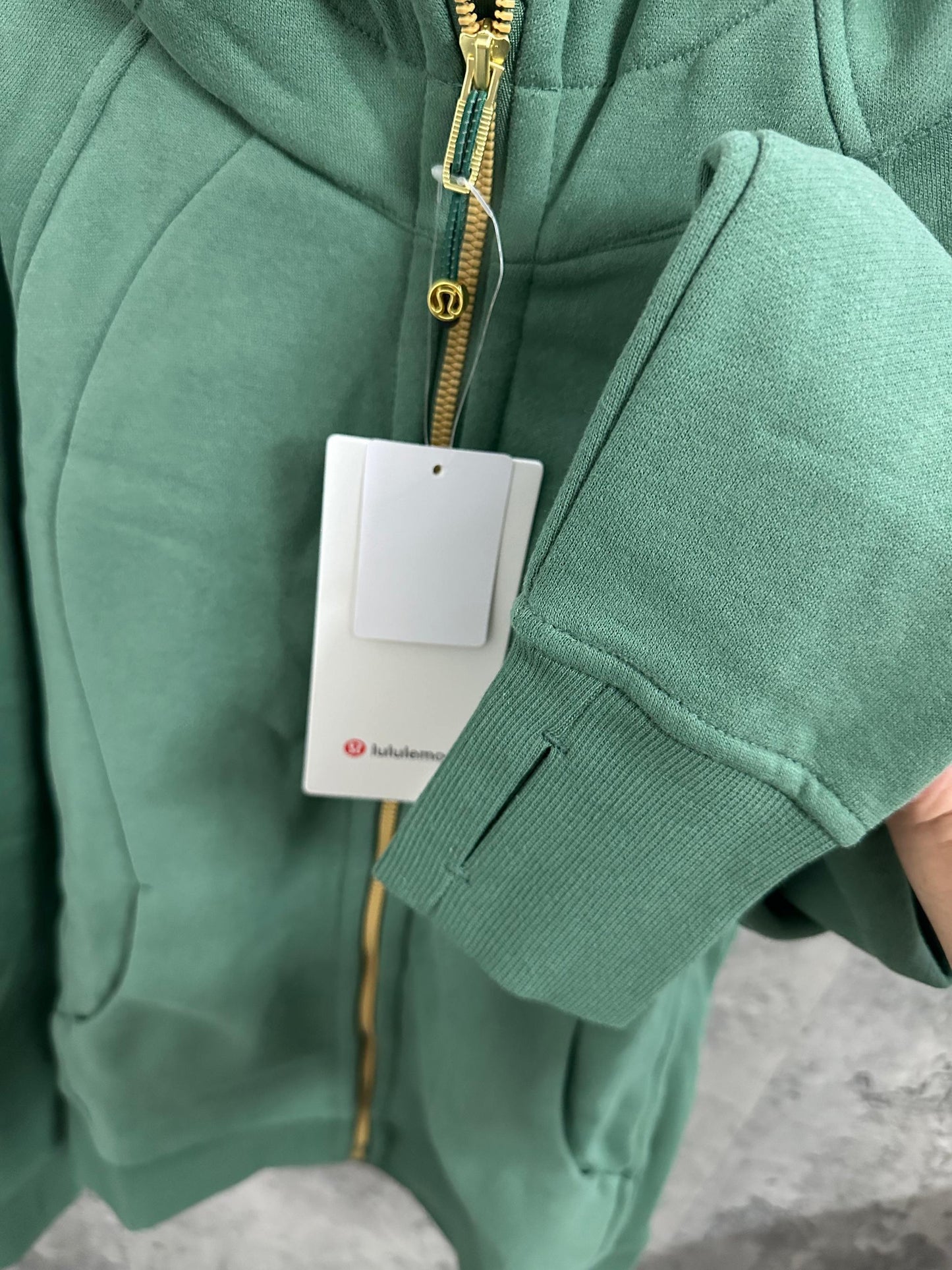 Lululemon sage green scuba jacket