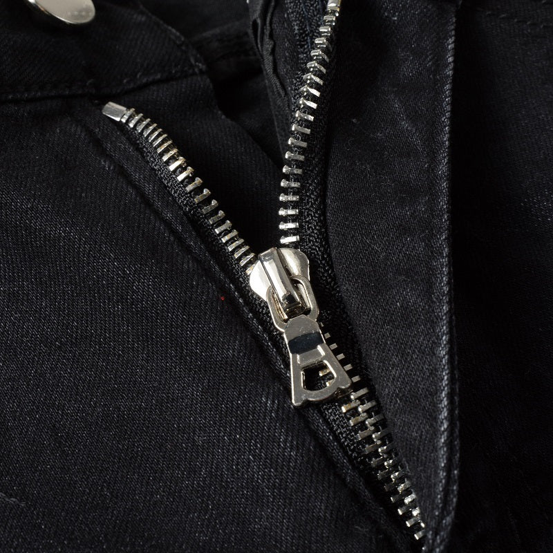 Amiri jeans black jeans with white logo
