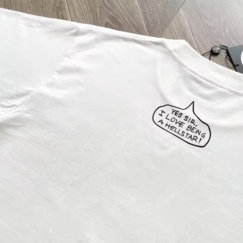 Hellstar Cartoon Cross T-Shirt 'White'