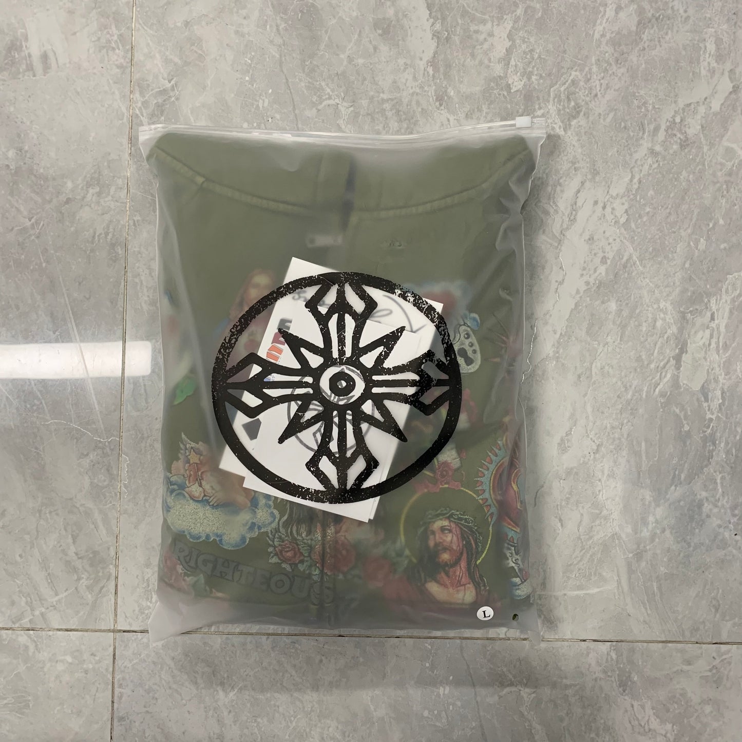 Righteous Risen King Zip Up Hoodie green