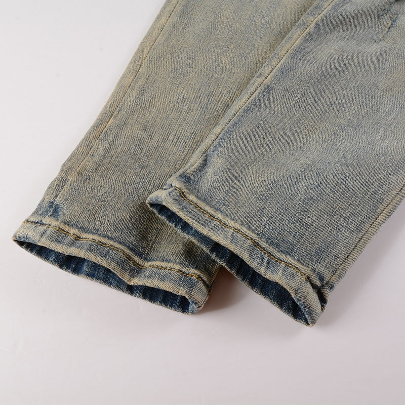 Amiri jeans blue/ beige red
