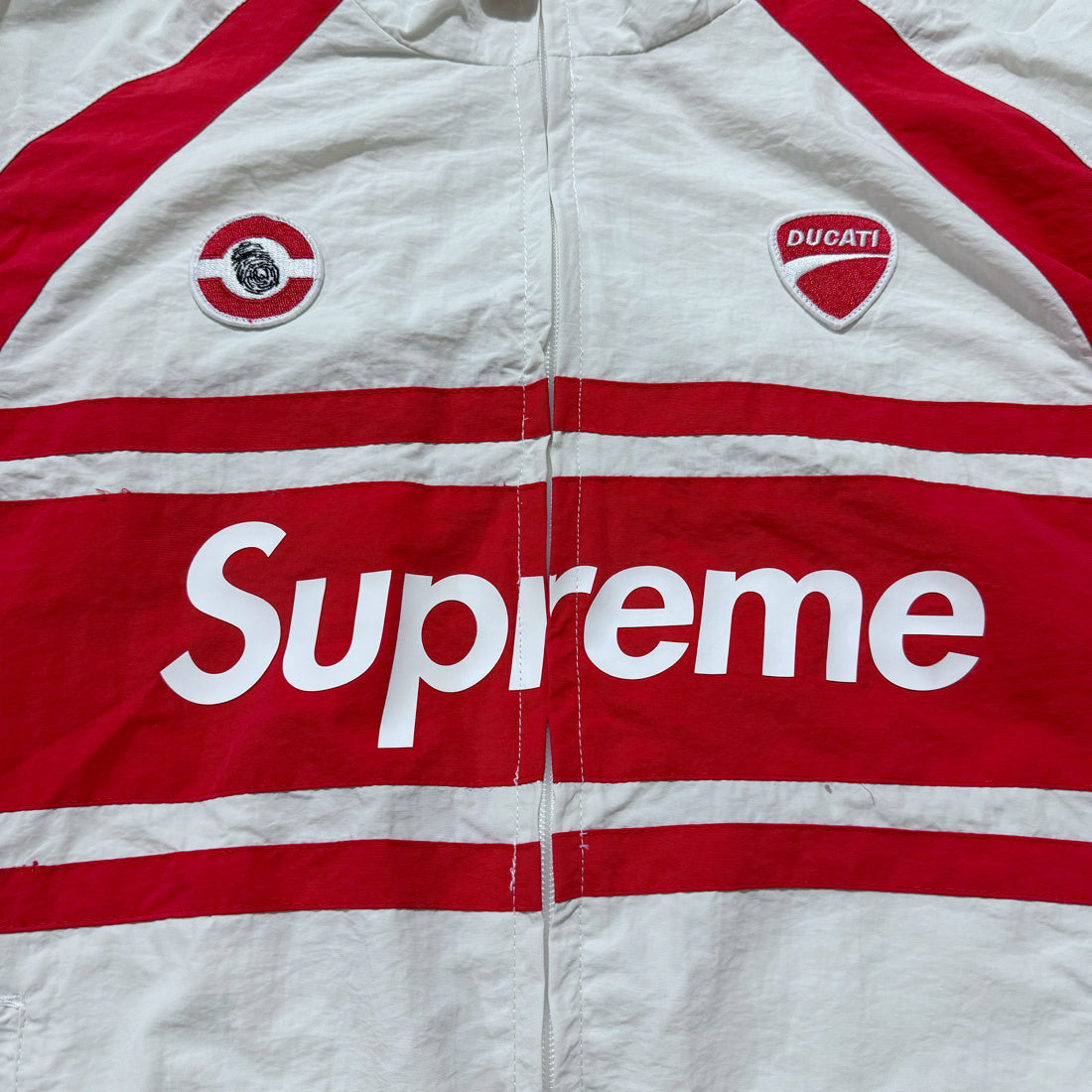 Supreme Ducati track jacket white and red