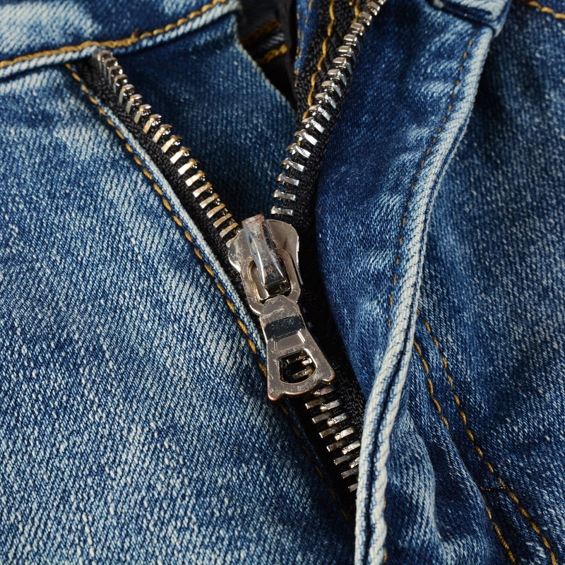 Amiri jeans light blue with rhinestones