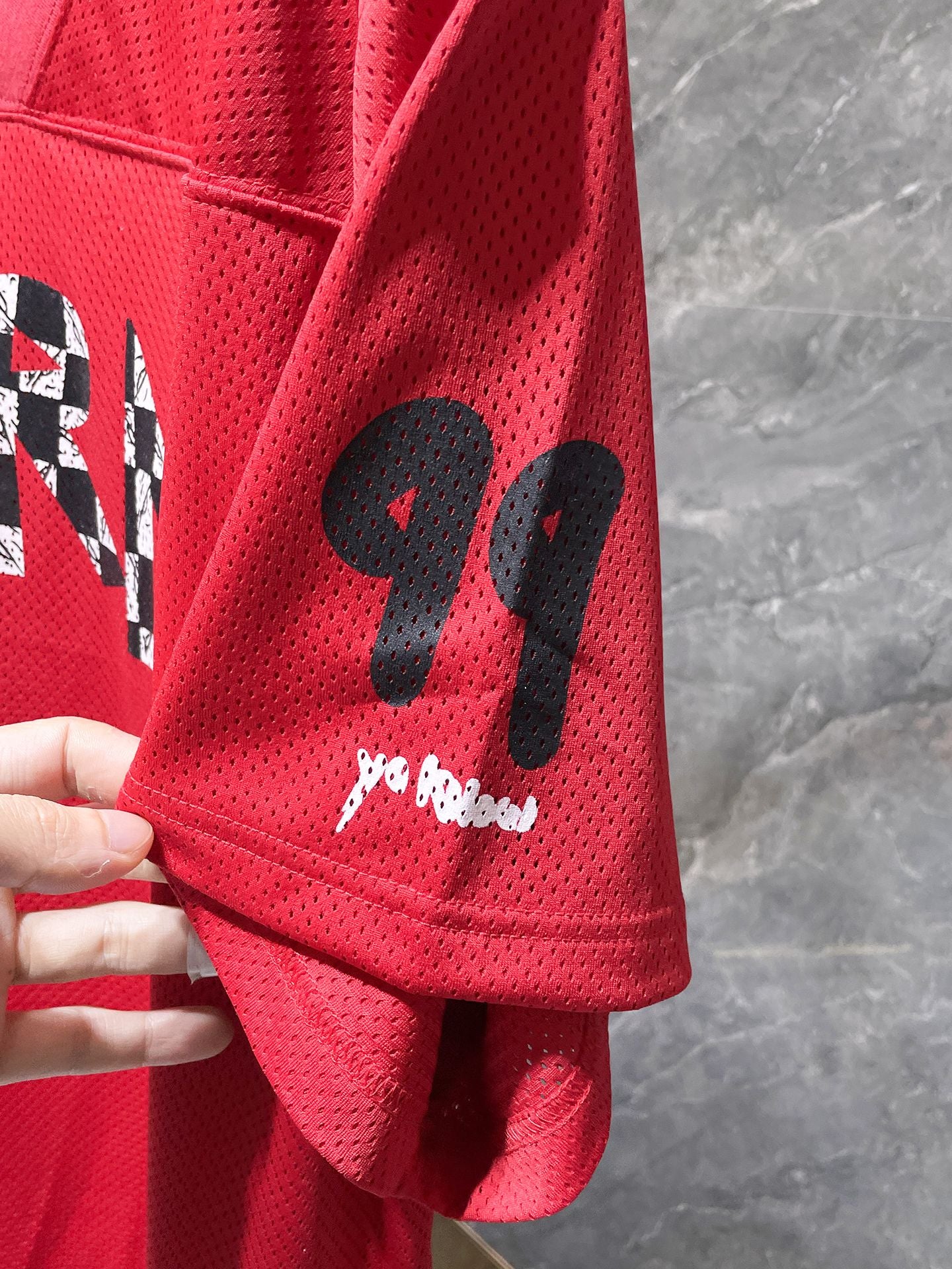 Green chrome hearts longsleave jersey red
