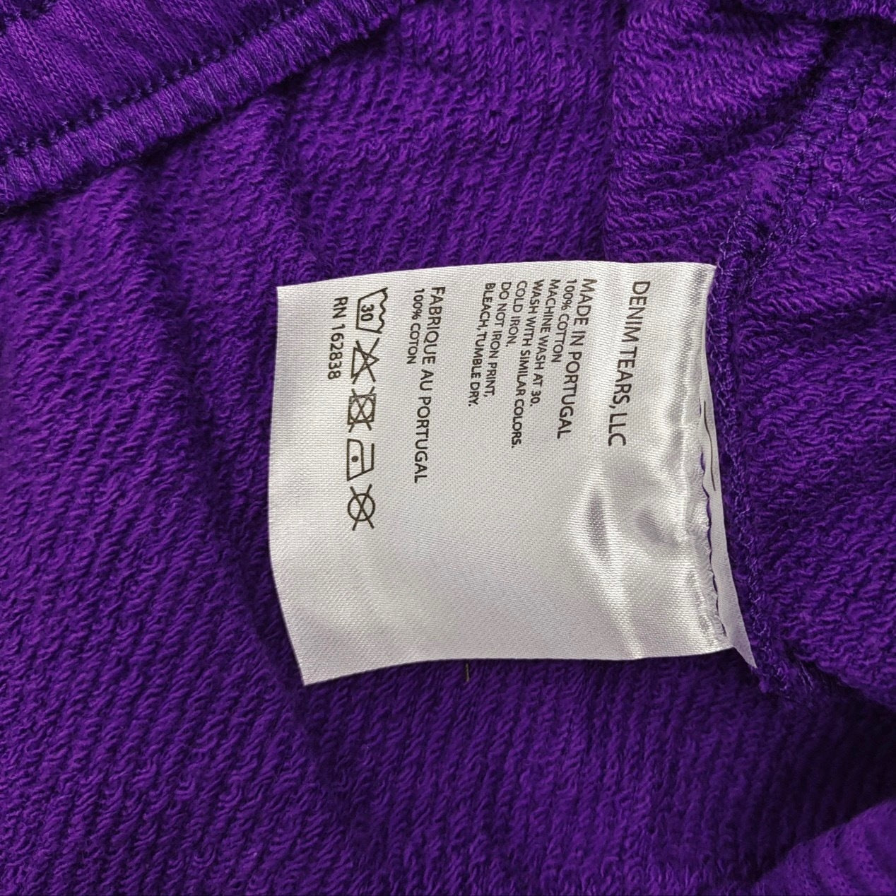 Purple denim tears sweatpants