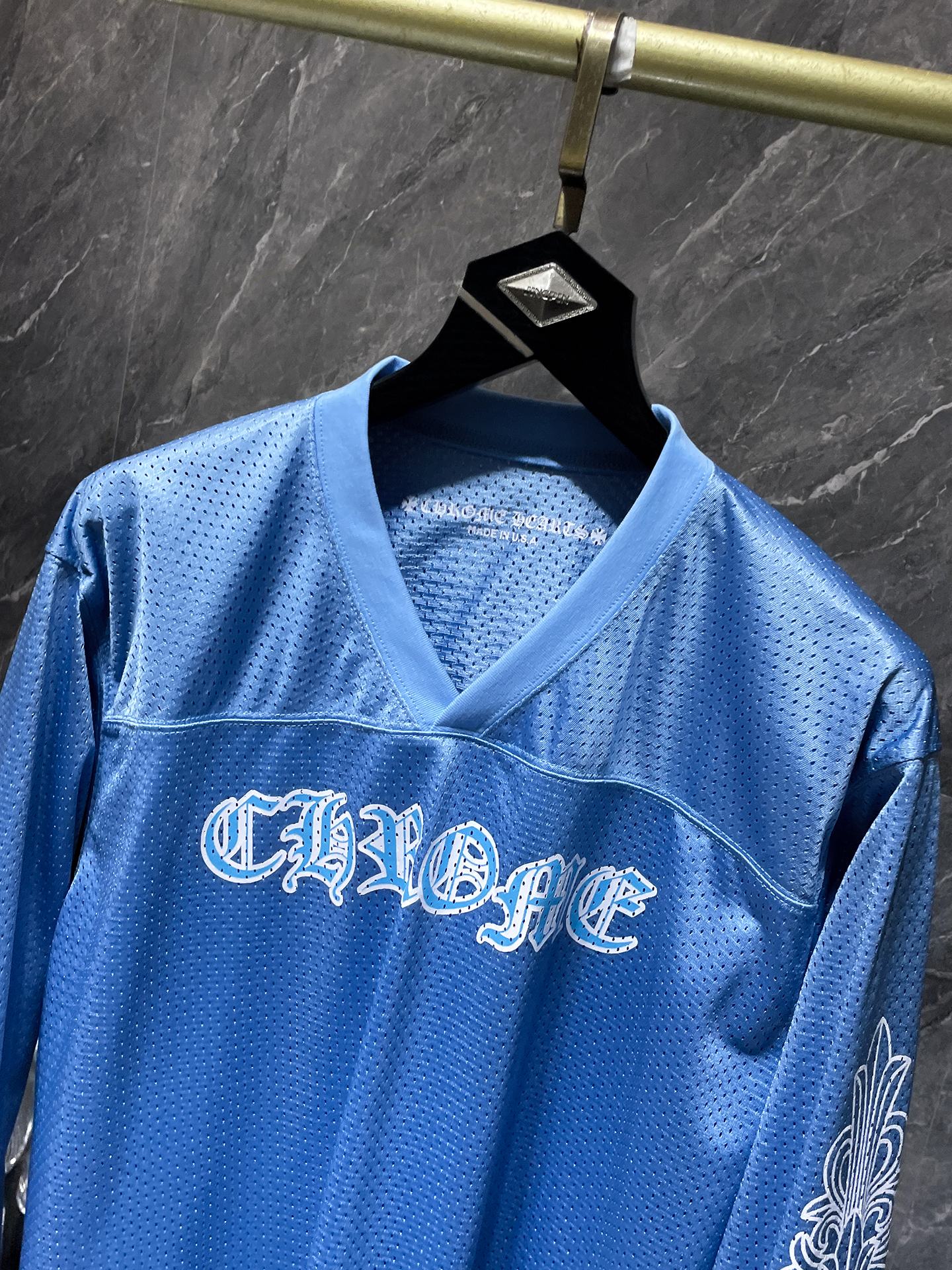Green chrome hearts longsleave jersey light blue