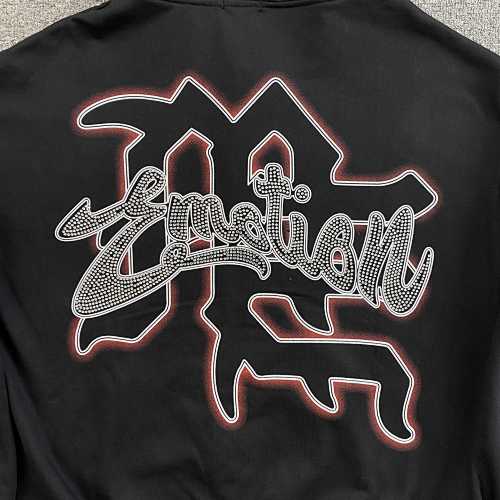 Mixed Emotions Black Rhinestone Hoodie