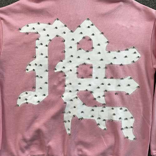 Mixed Emotion "Emotions Never End" Pink Rhinestone Zip Up Hoodie