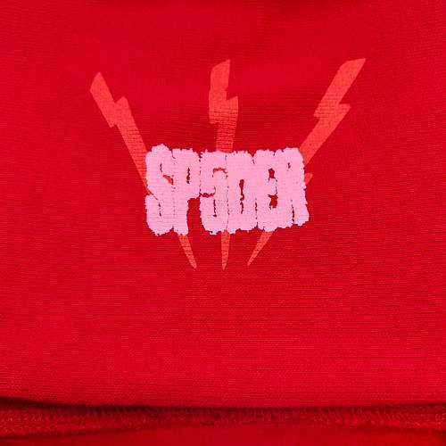 Sp5der Angel Number Zip Hoodie 'Merlot'