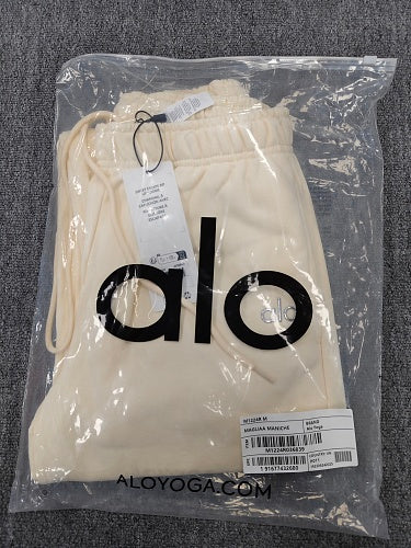 alo cuffed sweatpants cream