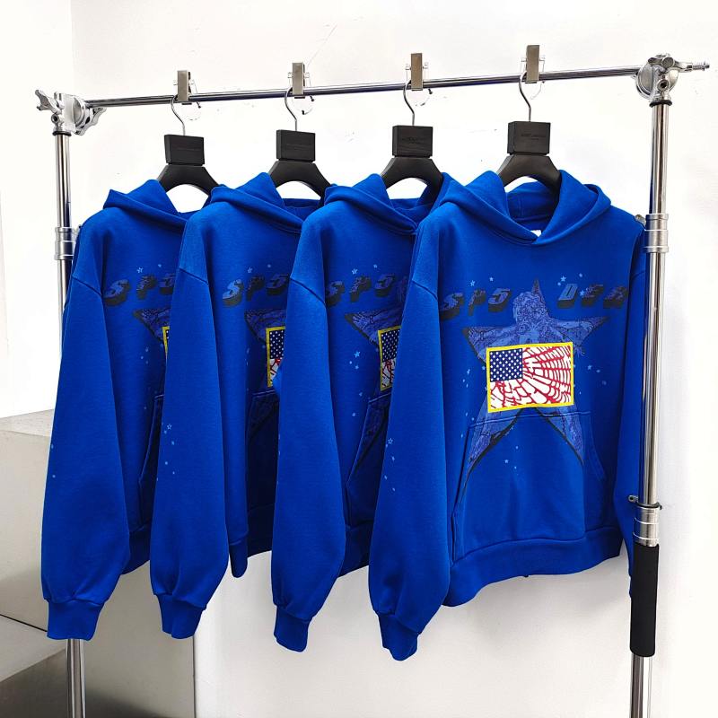 Sp5der Star Girl Hoodie 'Blue'
