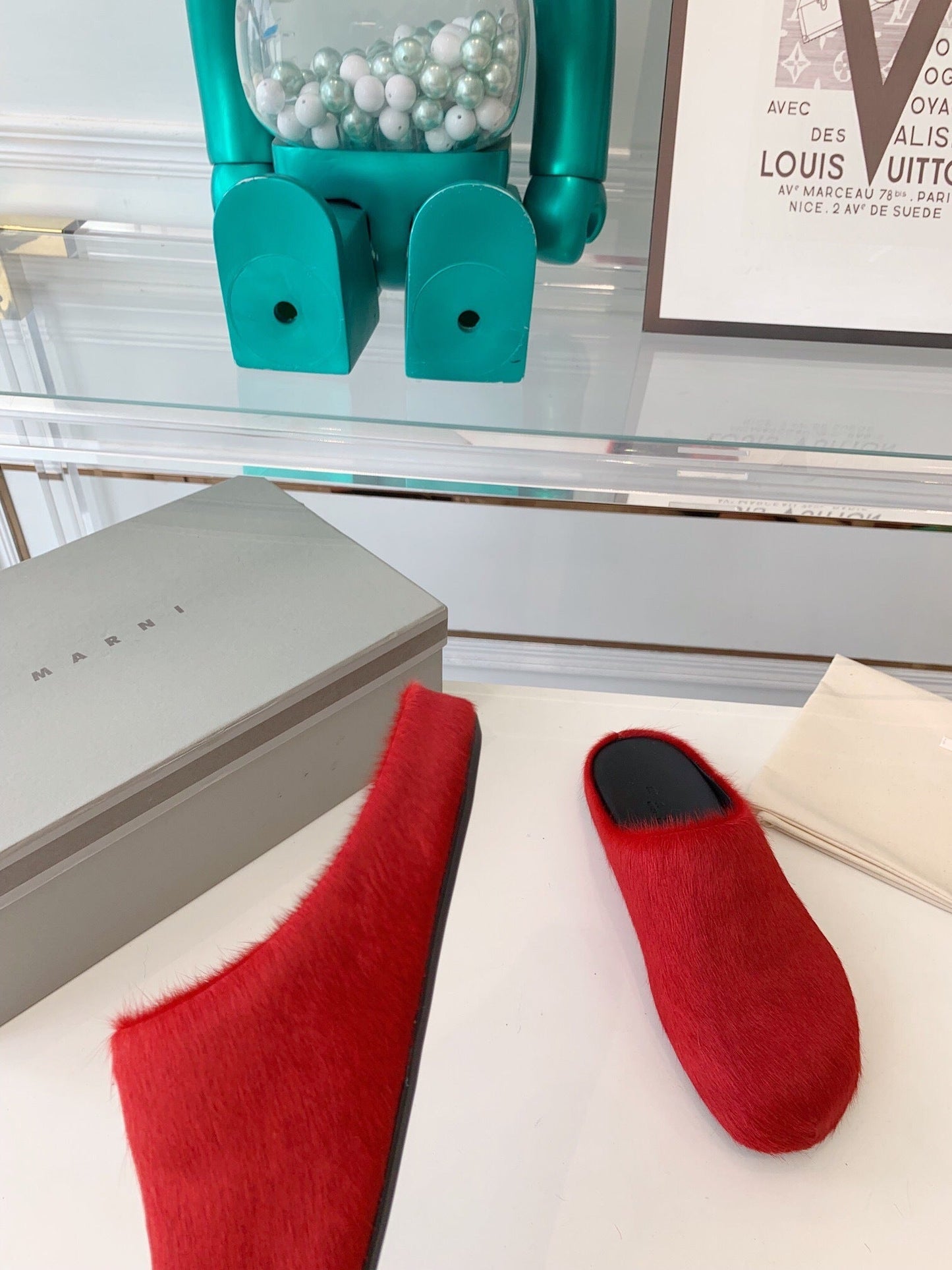 Marni slides loafers red