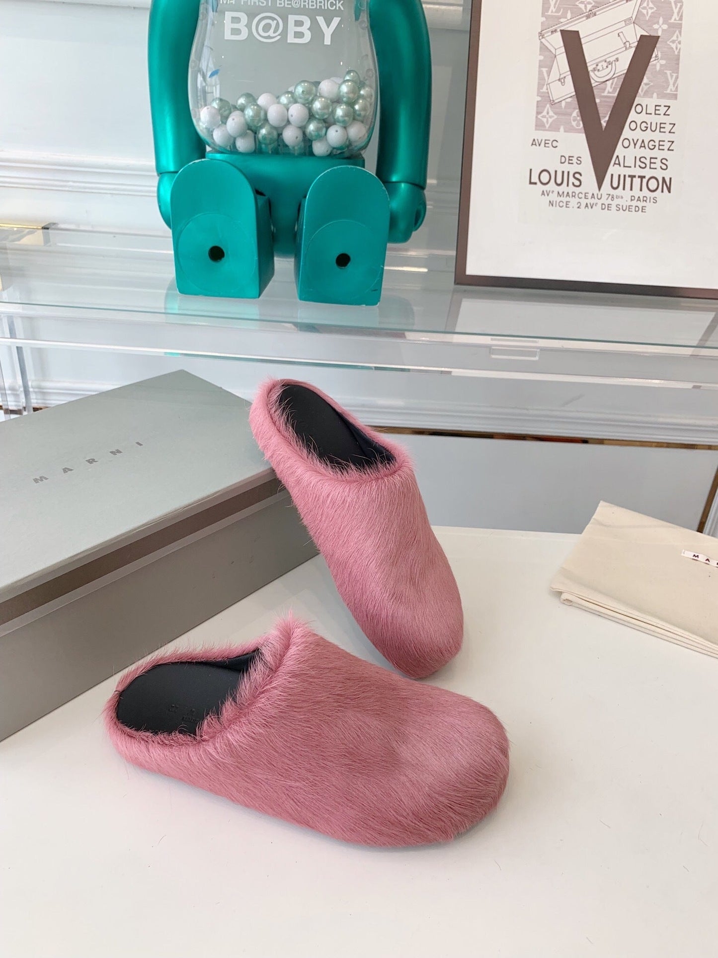 Marni slides loafers pink