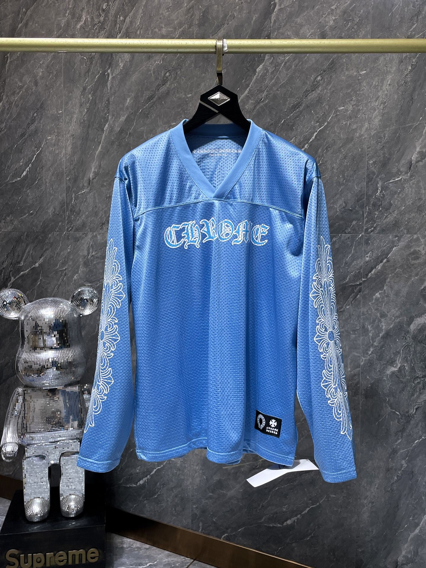 Green chrome hearts longsleave jersey light blue