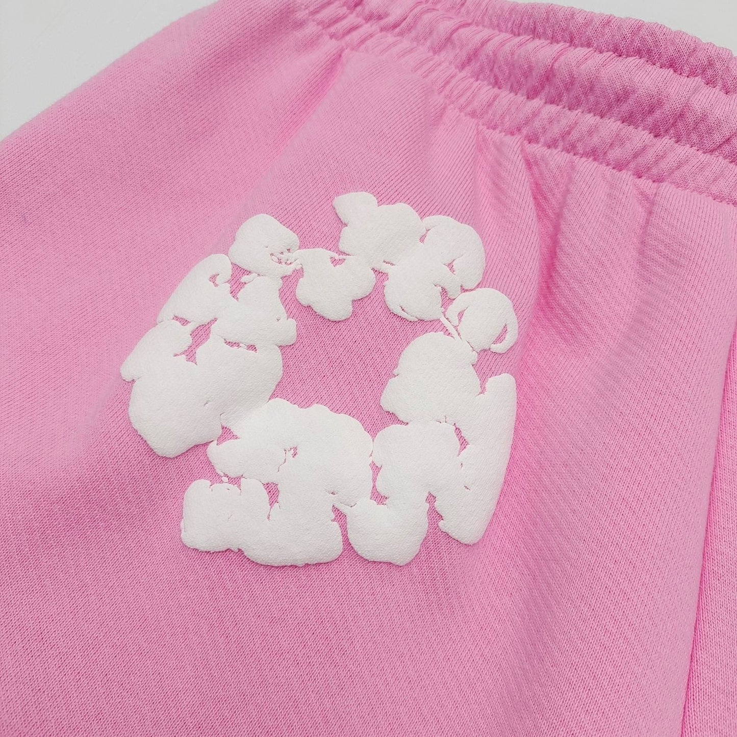 Pink denim tears sweatpants