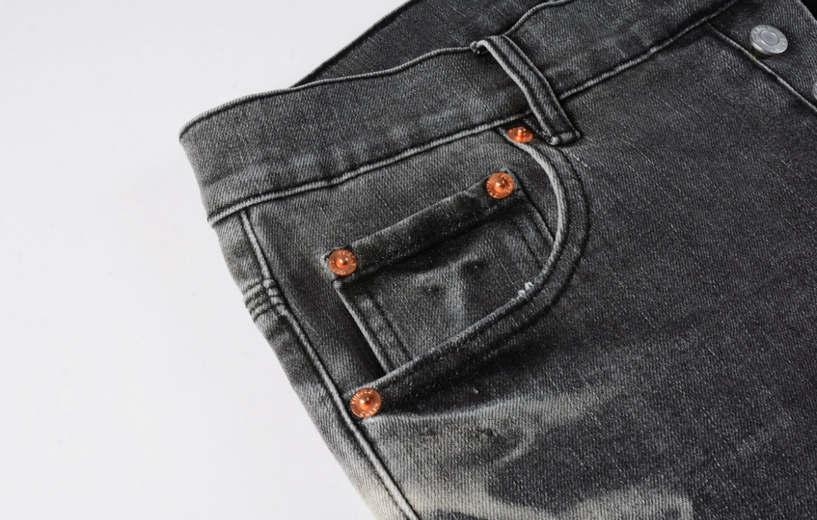 Dark gray purple brand  jeans