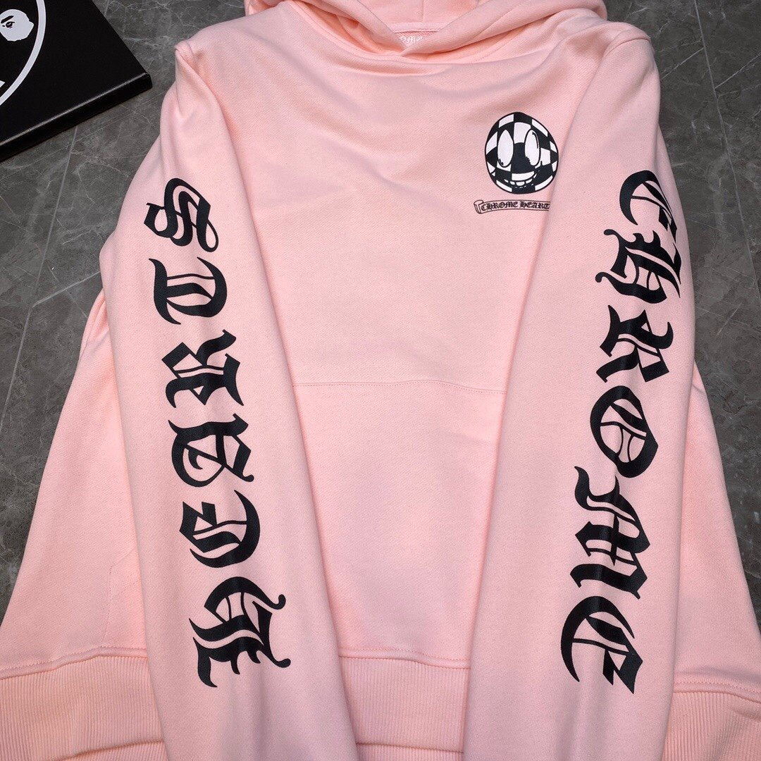 Light Pink chrome hearts hoodie