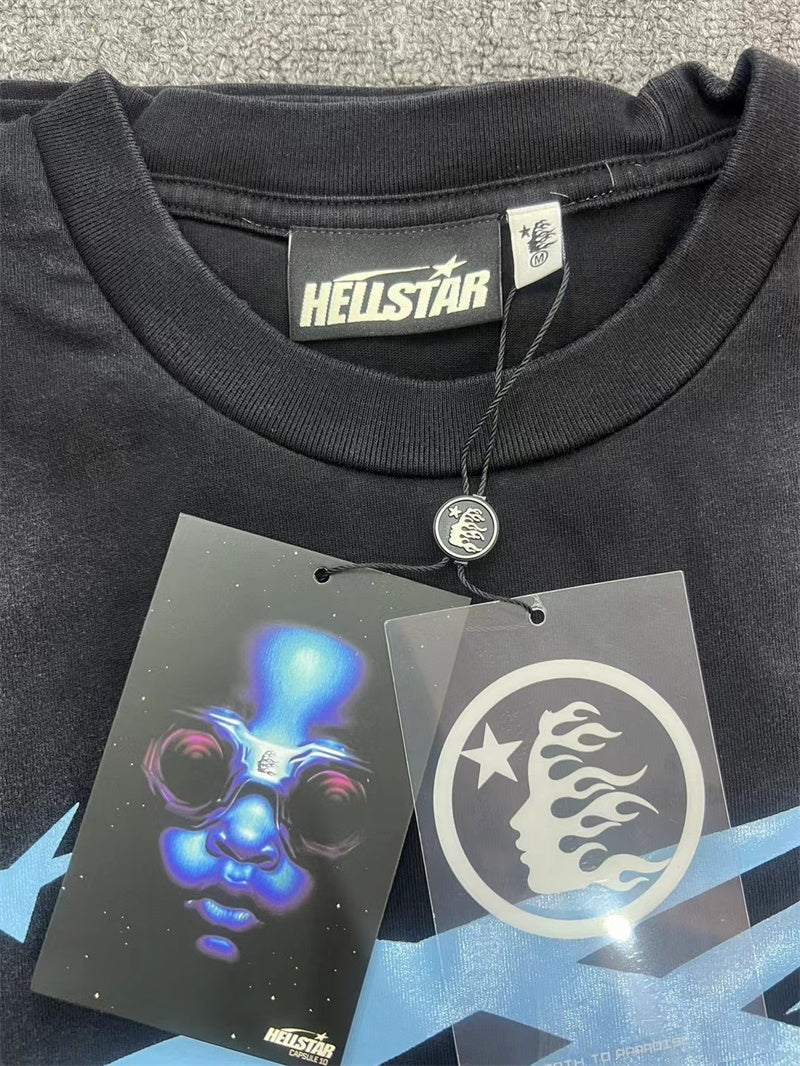 Hellstar sports black and blue tee