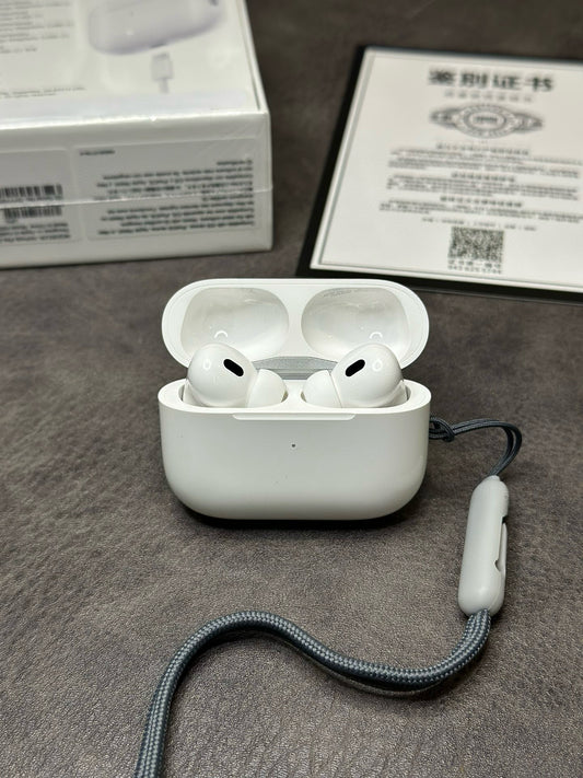 Apple AirPods Pro 2nd Gen White Bluetooth In-Ear Earbuds w/ Mic & Case