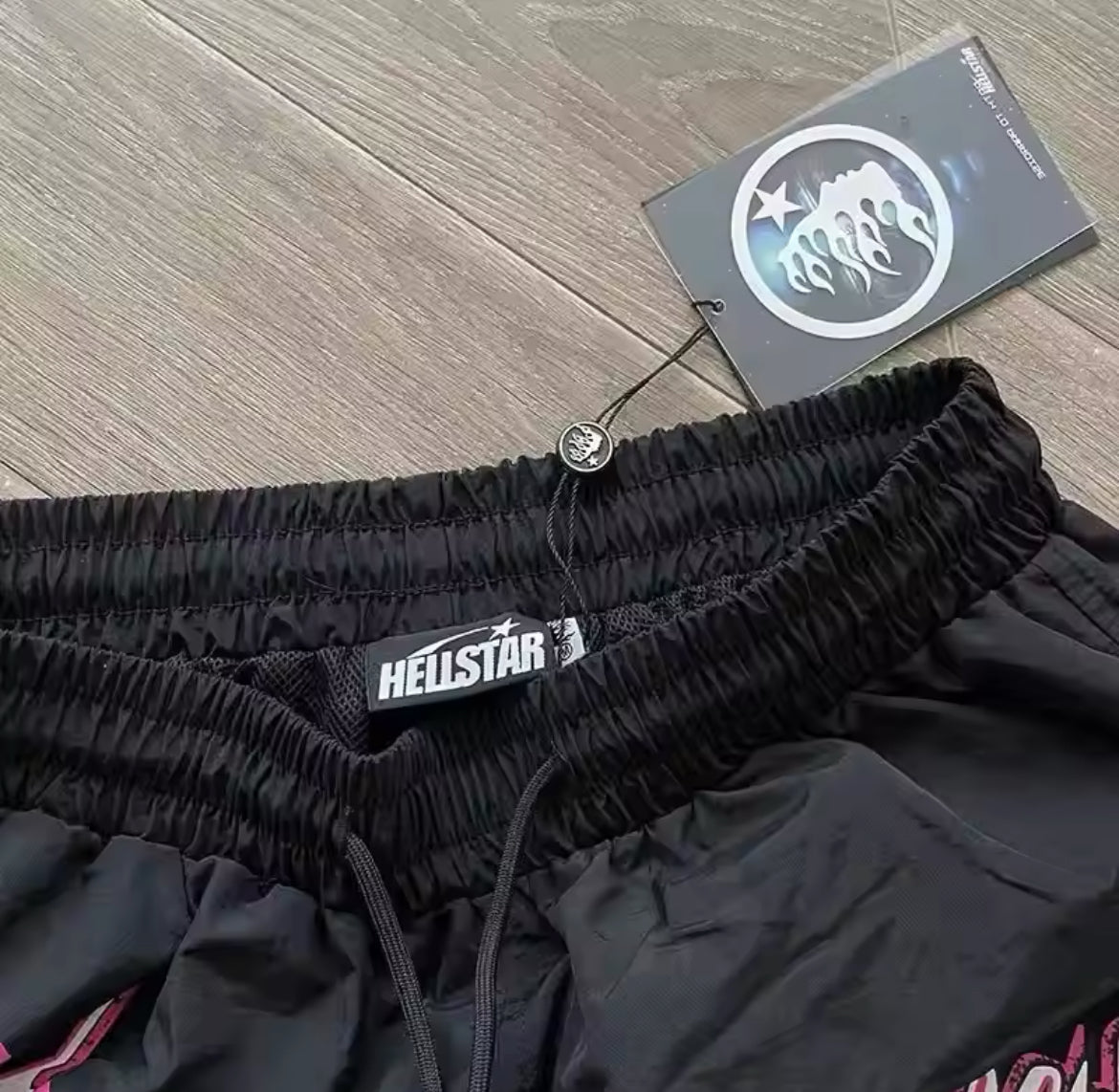 HELLSTAR waxed nylon shorts