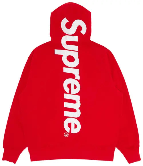 Supreme Satin Applique hoodie red
