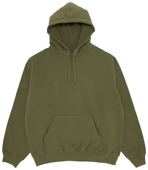 Supreme Satin Applique hoodie olive green