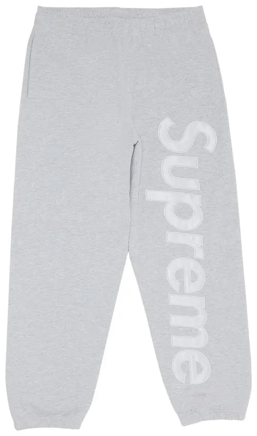 Supreme Satin Applique sweatpants gray