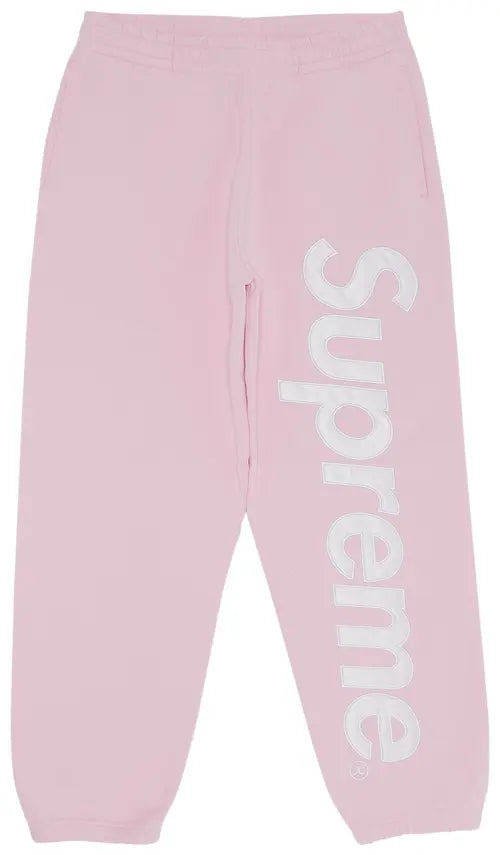 Supreme Satin Applique sweatpants light  pink