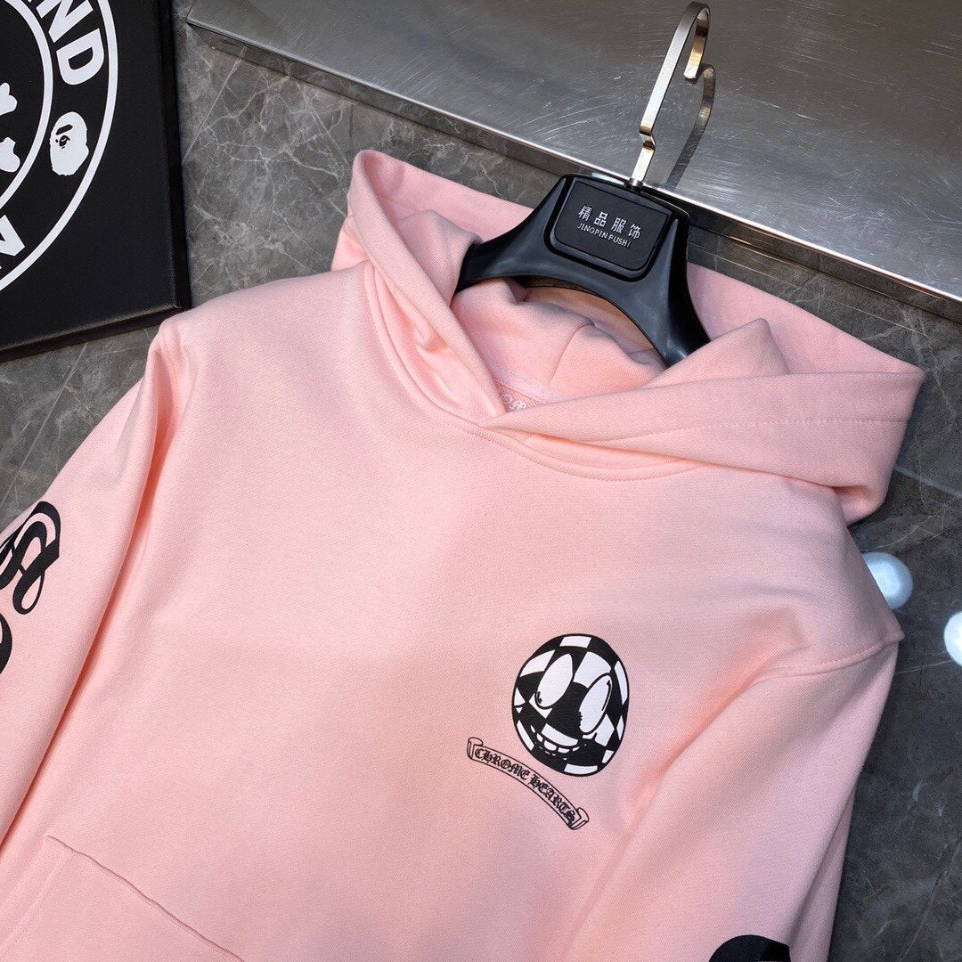 Light Pink chrome hearts hoodie