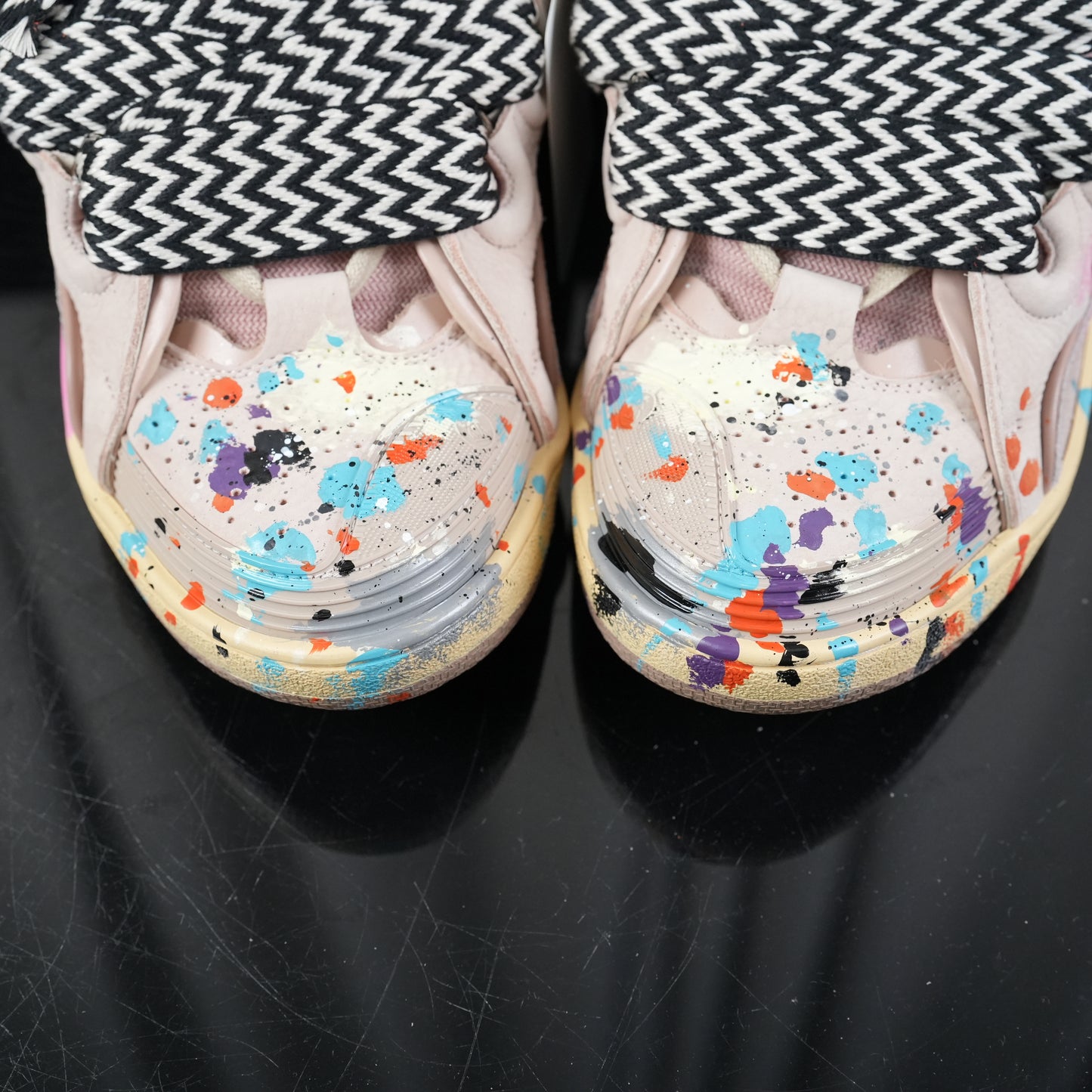 Gallery Dept. x Lanvin Curb Light Sneakers 'Paint Drip - Pale Pink'