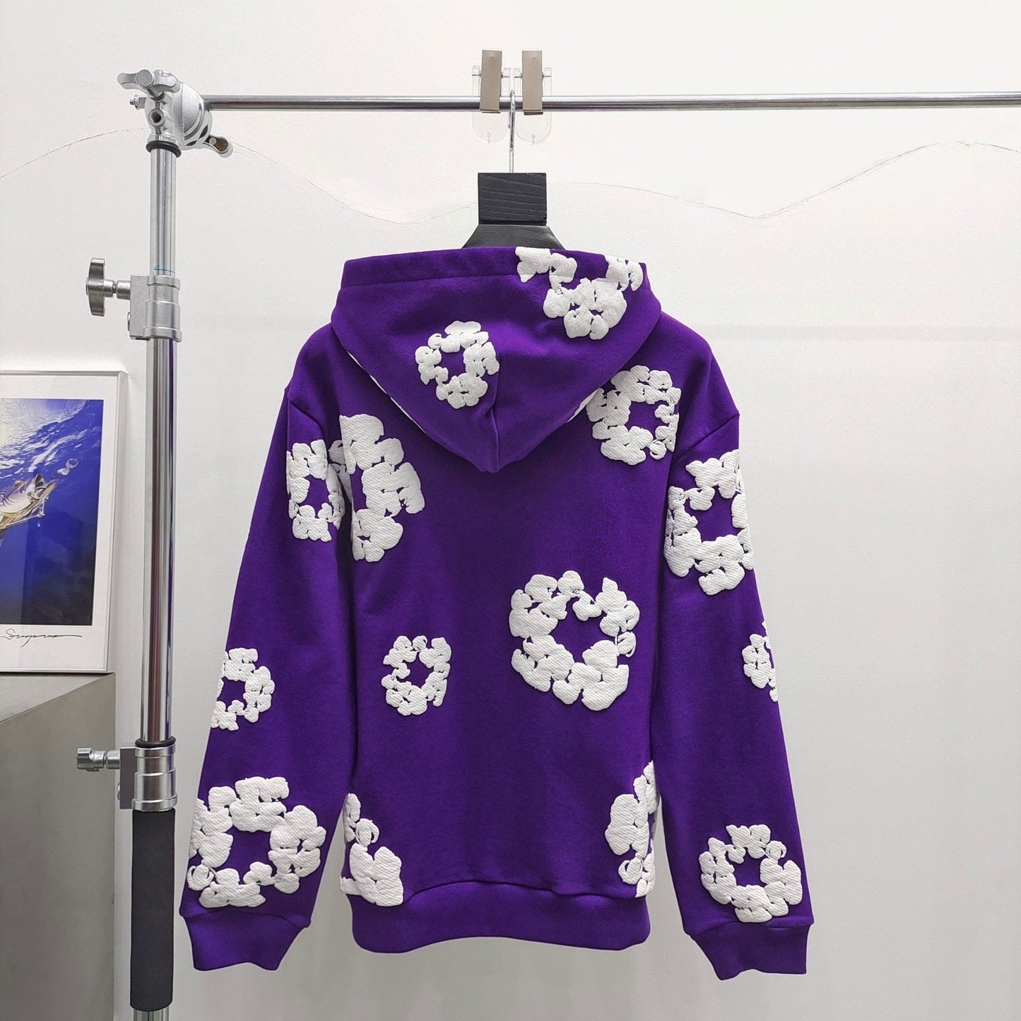 Purple  denim tears hoodie