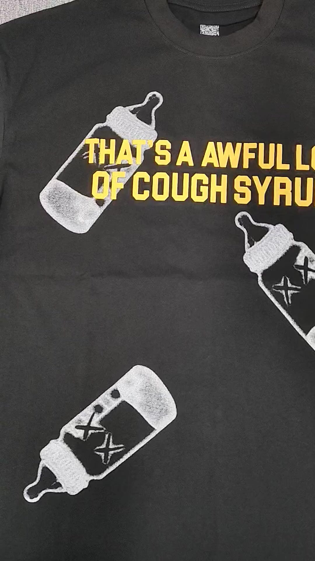 Awful Lot of Cough Syrup T-Shirt with Bottle Graphics