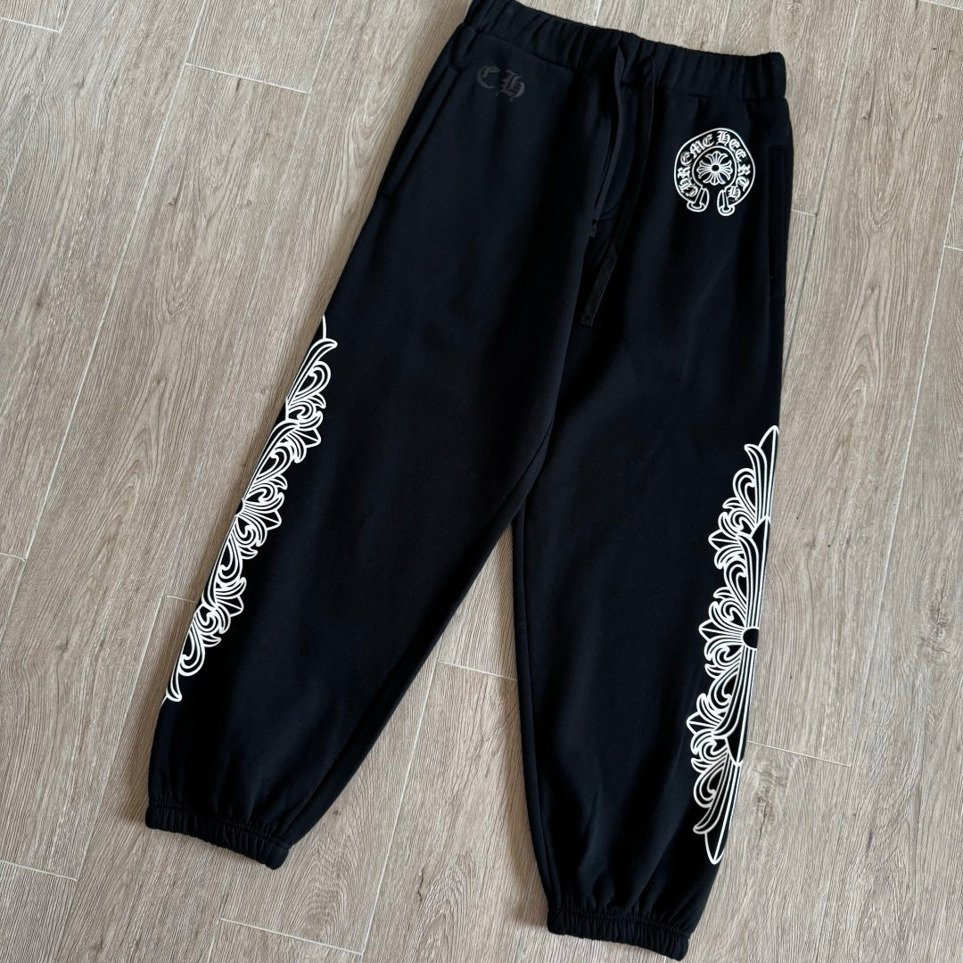 Black chrome hearts sweatpants
