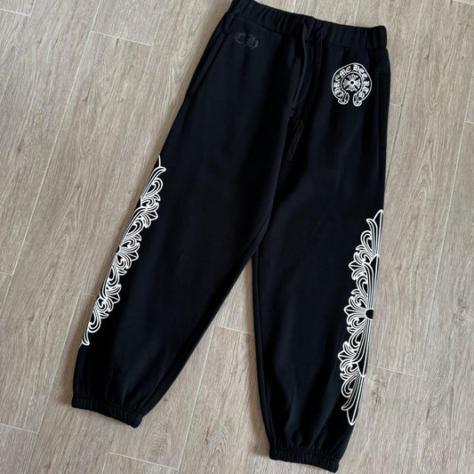 Black chrome hearts sweatpants