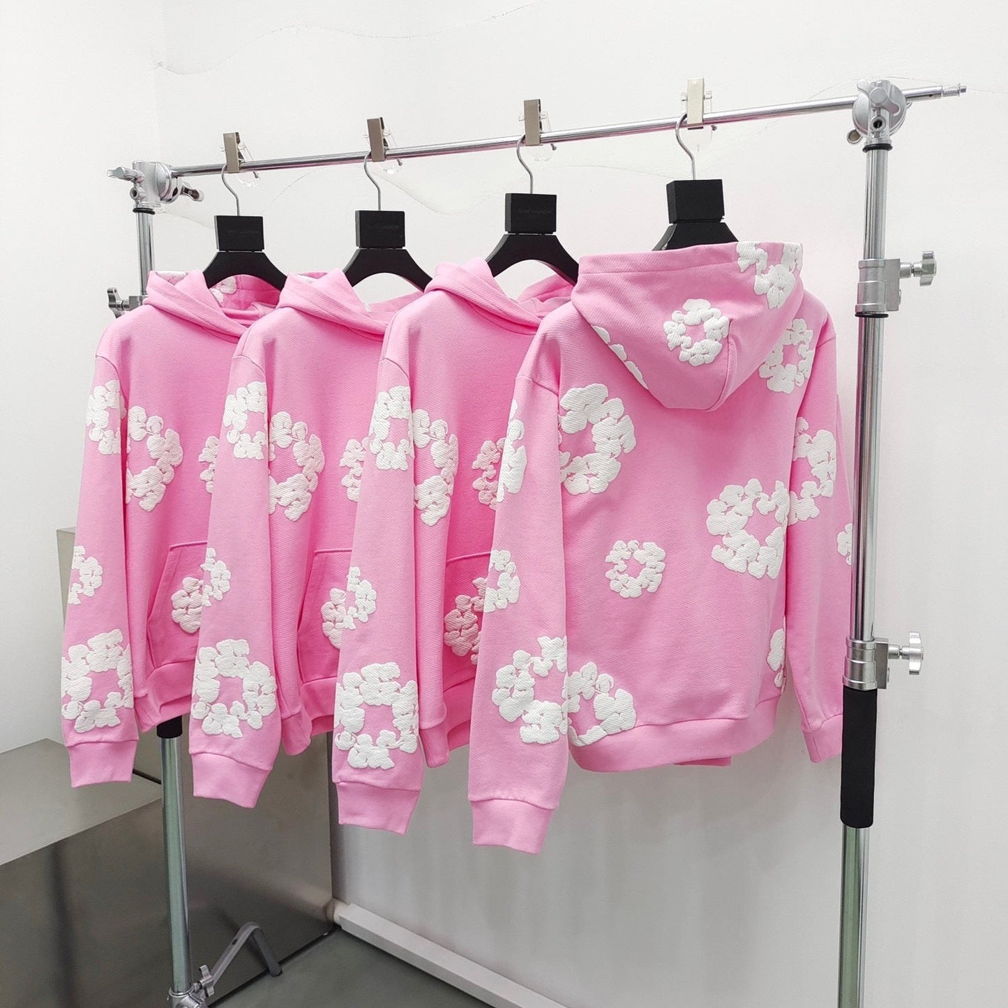 Pink  denim tears hoodie