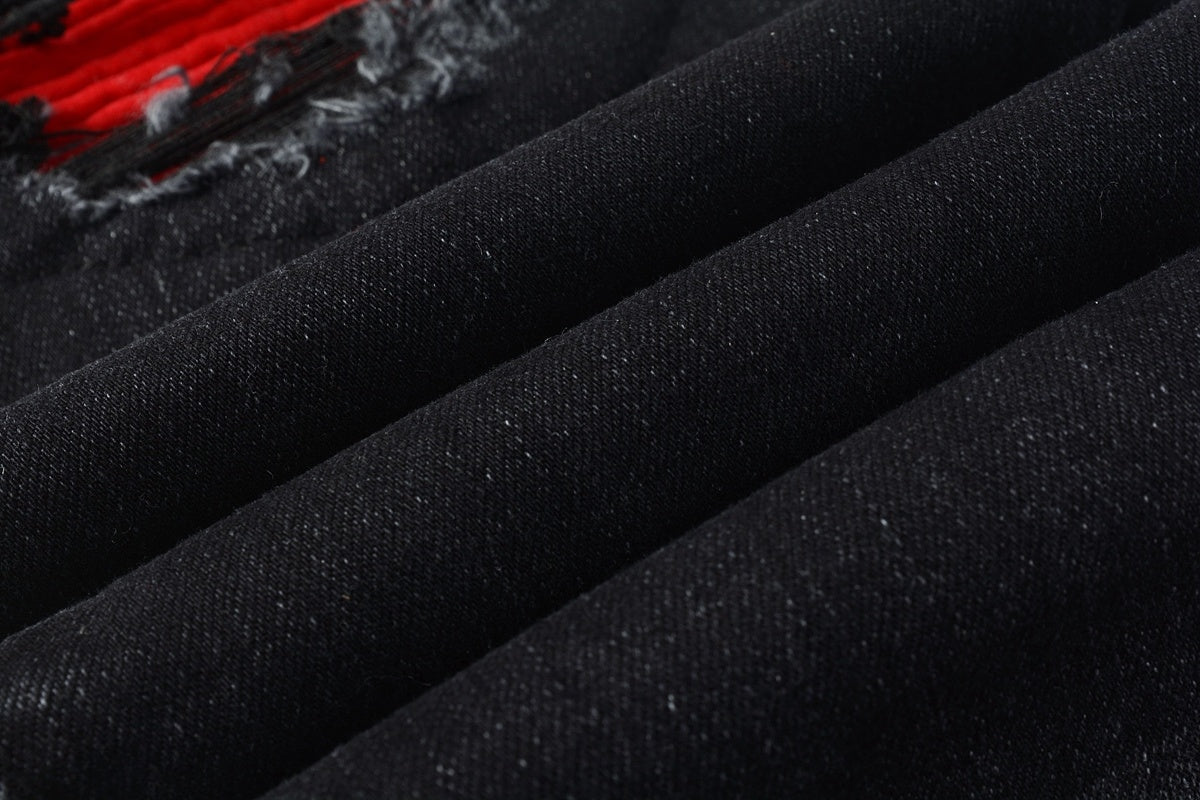 Amiri jeans black with red