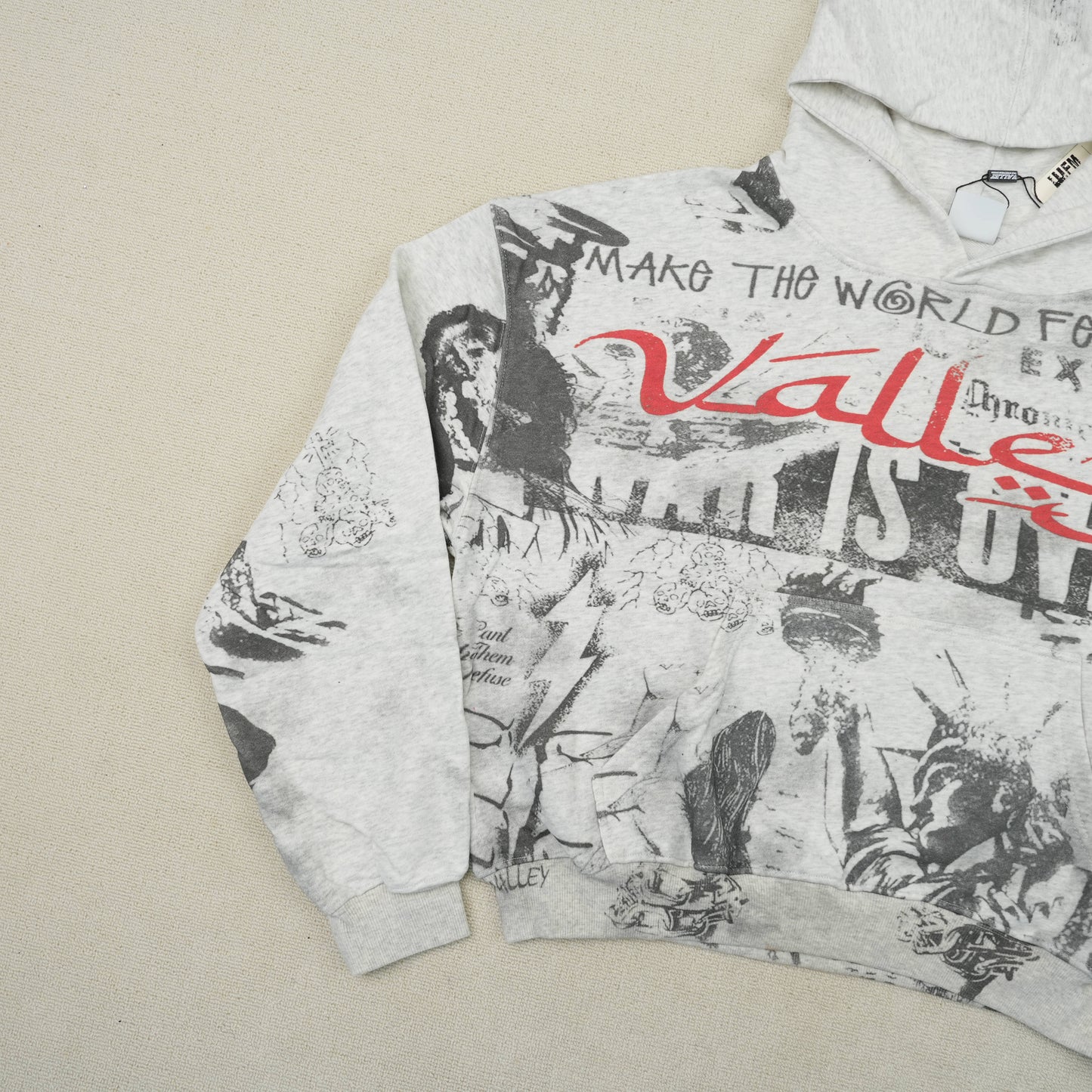 Vale Forever Mural Hoodie Grey