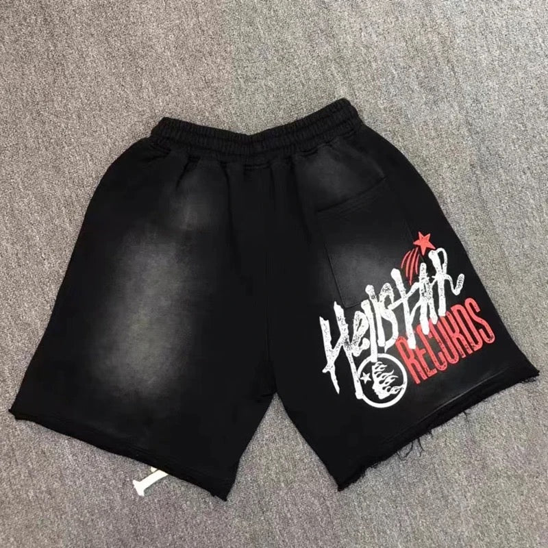 Hellstar Studios Noise Vintage Black Sweat Shorts