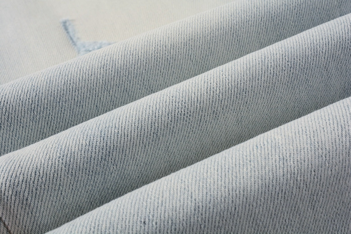 Amiri jeans light blue with rhinestones