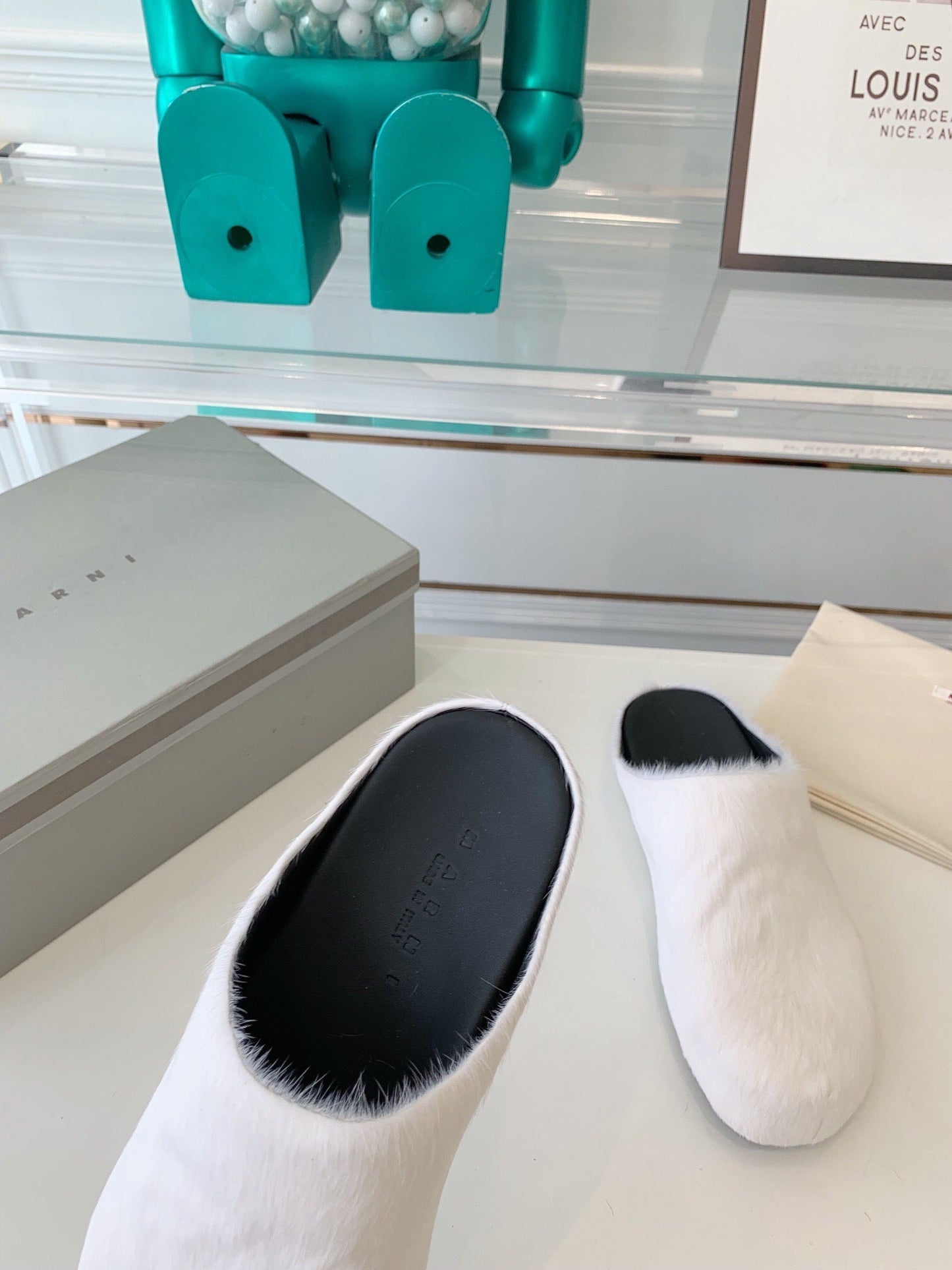 Marni slides loafers dark white