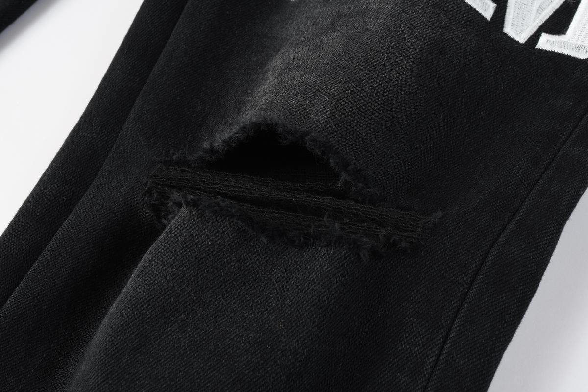 Amiri jeans black with yellow star  patch