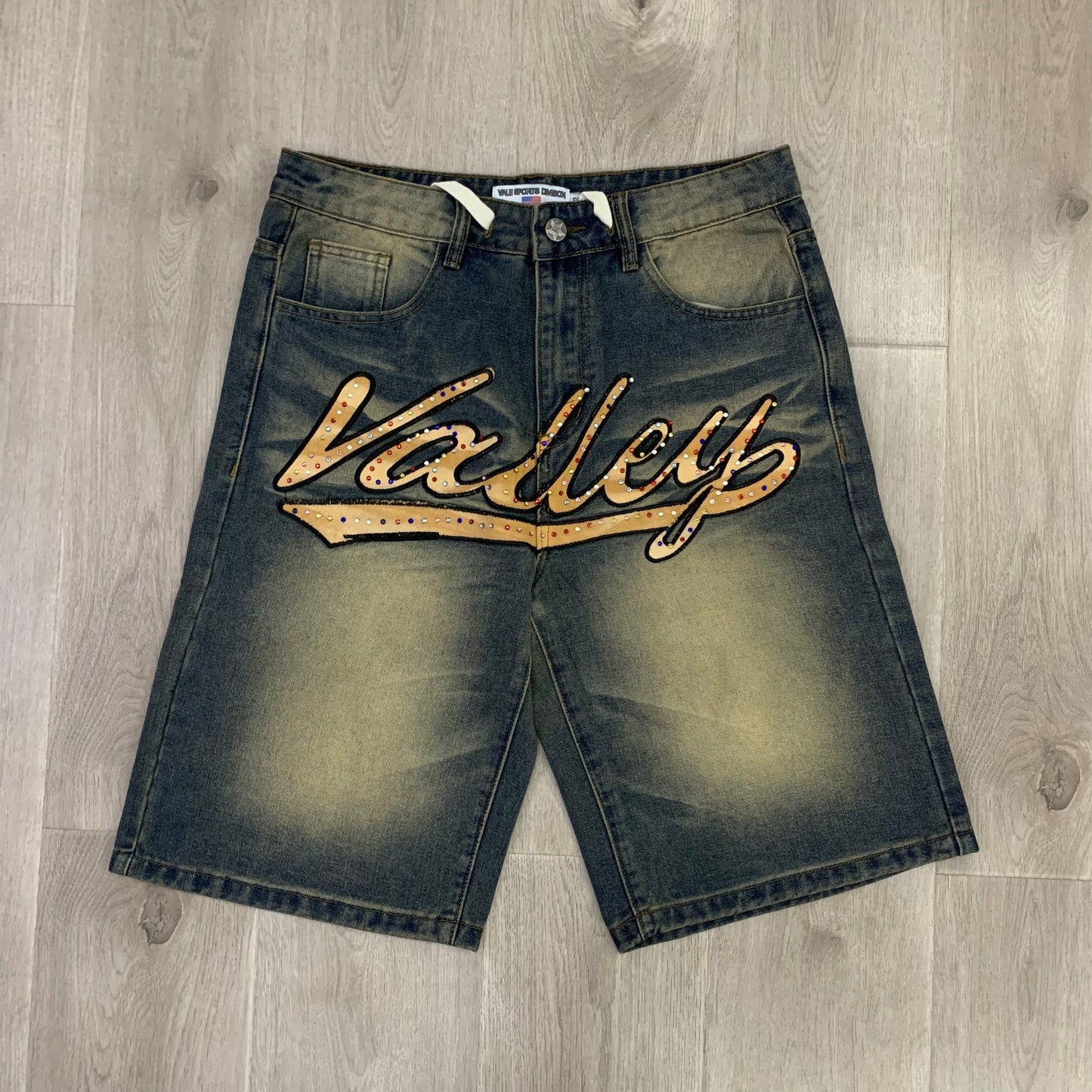 Vale forever  beige acid washed  skittles jorts