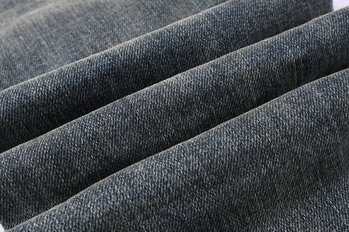 KSUBI denim dark blue ish brown  distressed skinny jeans