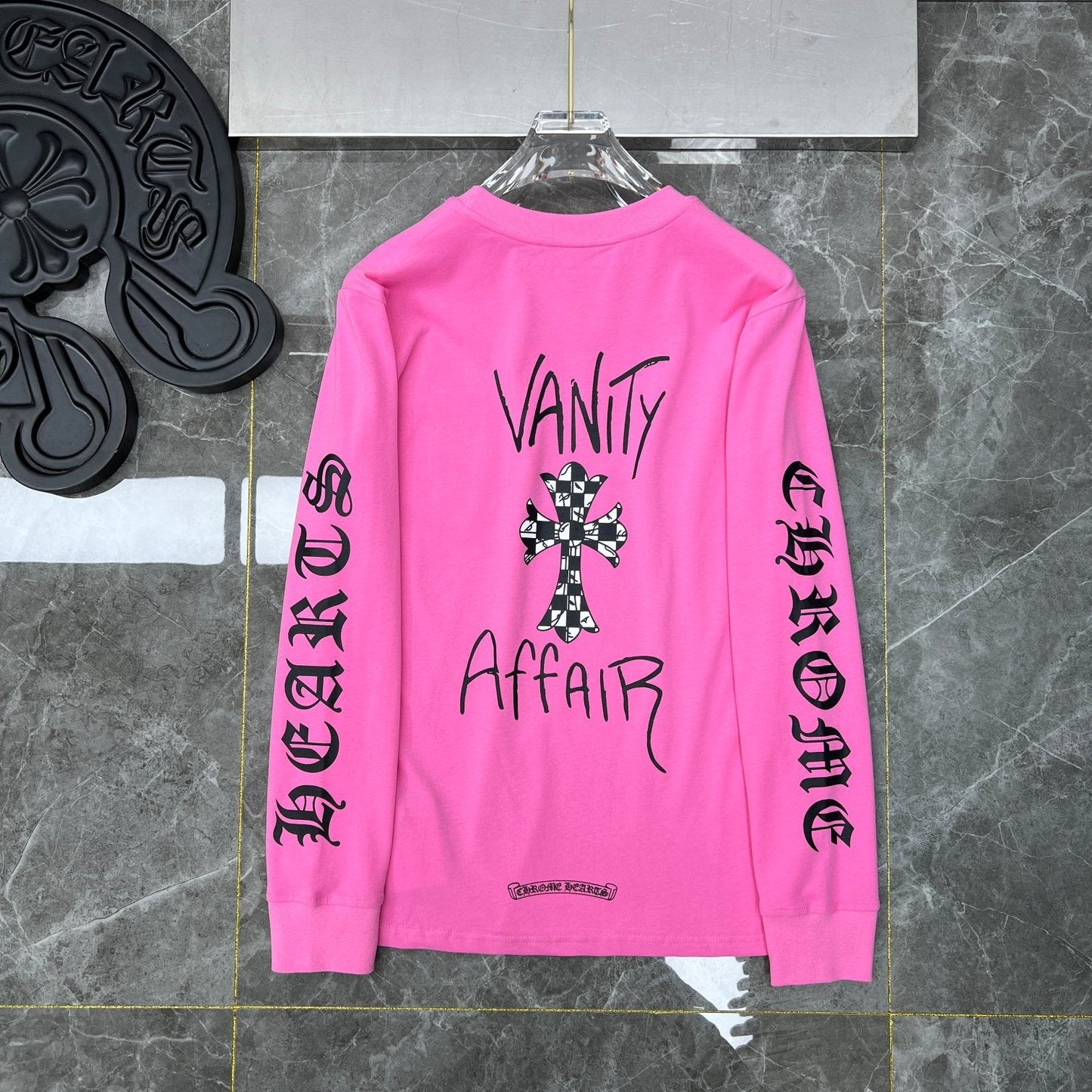 Pink chrome hearts longsleave