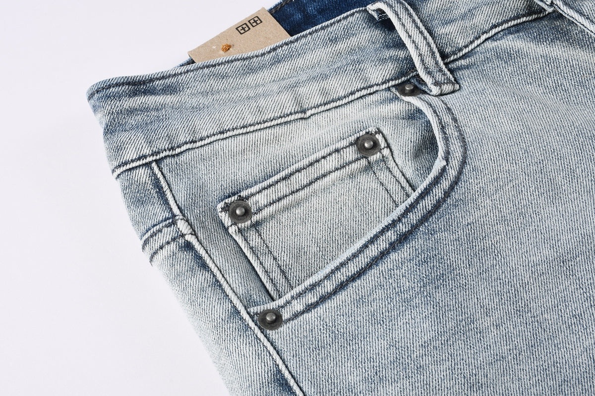 KSUBI denim light blue distressed skinny jeans with writing