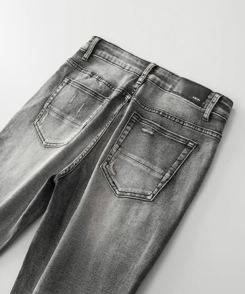 Amiri jeans dark gray distressed