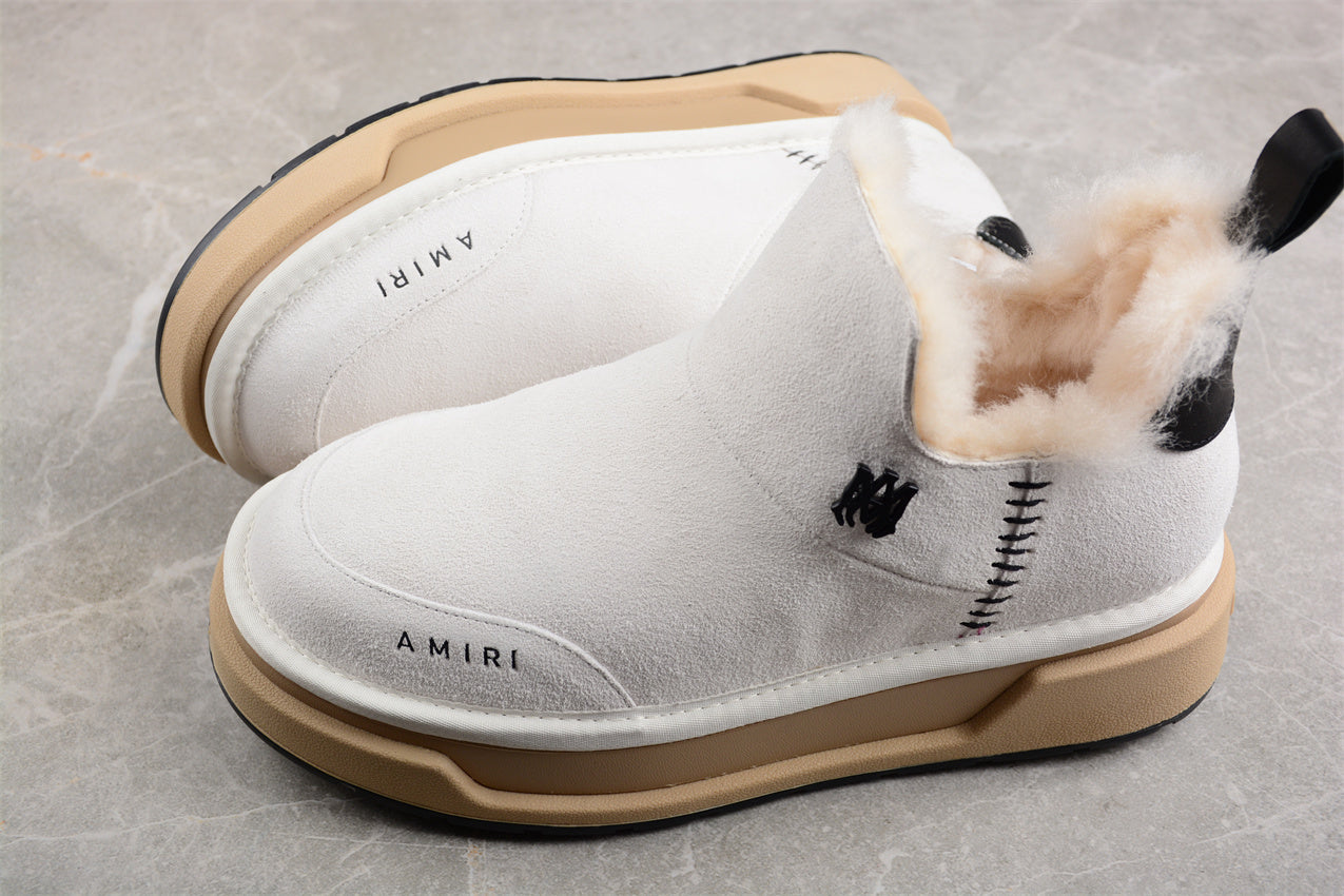 Amiri uggs Malibu suede boots white