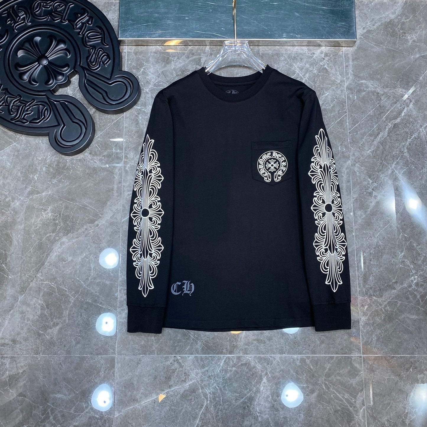 Black  chrome hearts longsleave